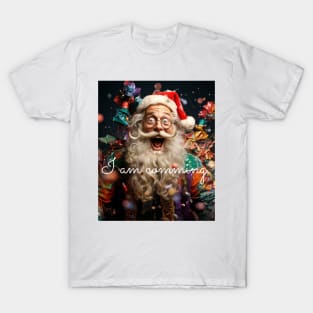 Funny Santa colorfull T-shirt Christmast Gift man women T-Shirt